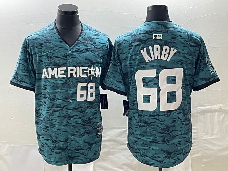 Men Seattle Mariners 68 Kirby American League Nike Green 2023 MLB All Star Jersey